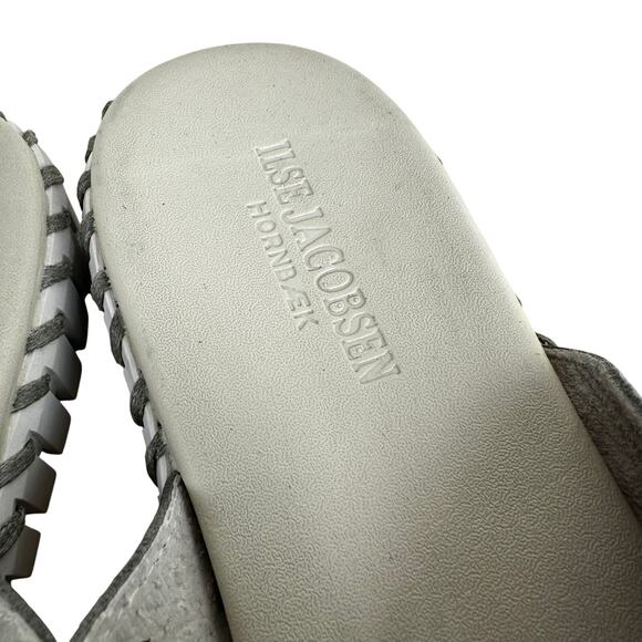Ilse Jacobsen Hornbaek Gray Cross Band Sandal Women's Size 42 (US 12) EUC - Picture 6 of 8